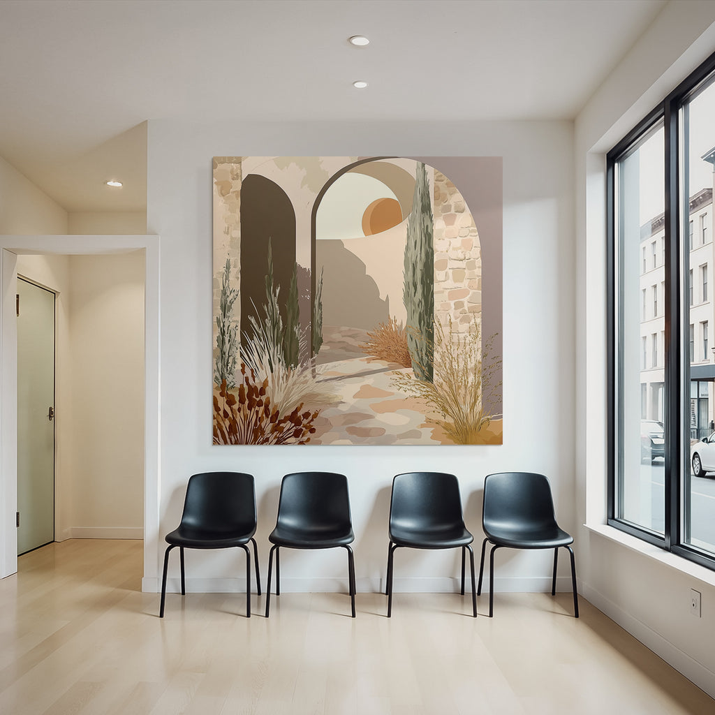 Architektur Bogen Mit Hintergrund Pflanzen Sonne