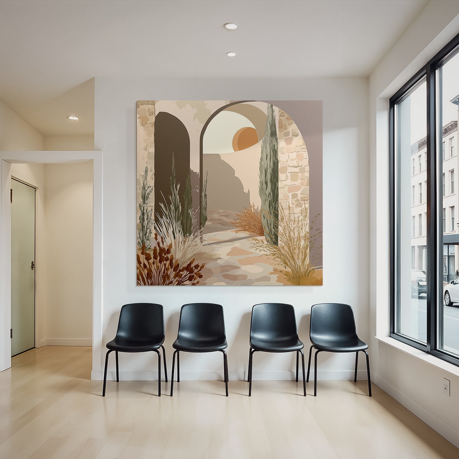 Architektur Bogen Mit Hintergrund Pflanzen Sonne