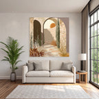 Architektur Bogen Mit Hintergrund Pflanzen Sonne