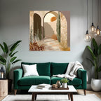 Architektur Bogen Mit Hintergrund Pflanzen Sonne