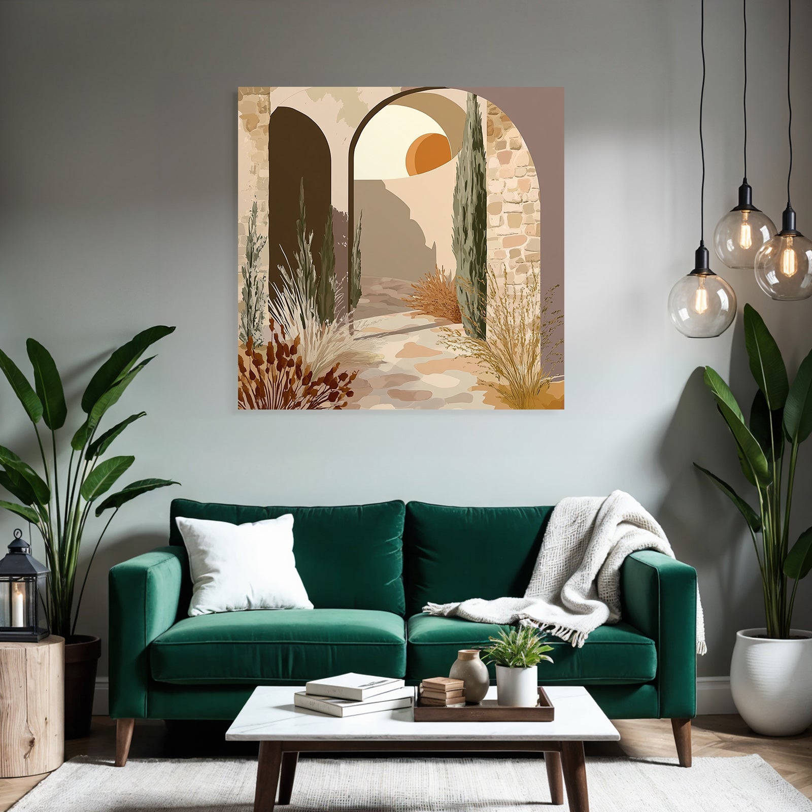 Architektur Bogen Mit Hintergrund Pflanzen Sonne