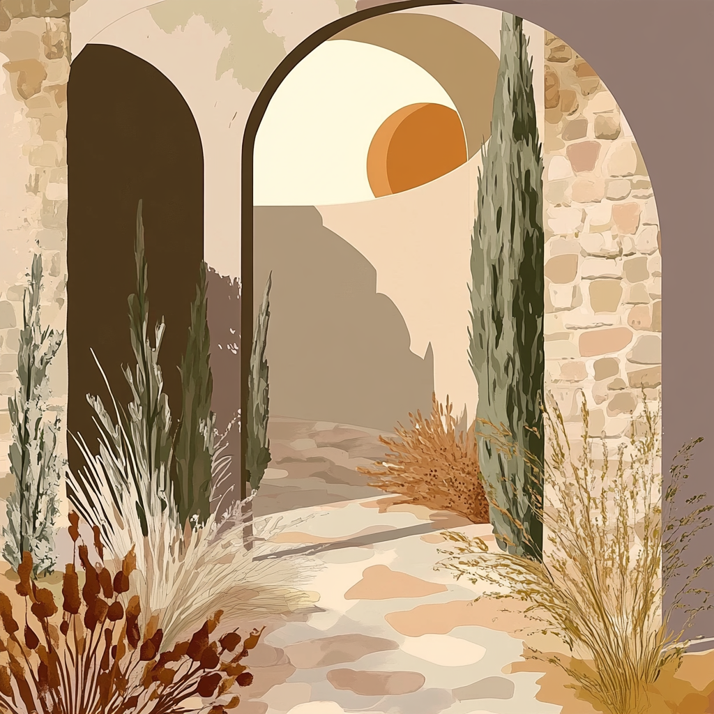 Architektur Bogen Mit Hintergrund Pflanzen Sonne | Boho Eklektisch | Einrichtungsstile