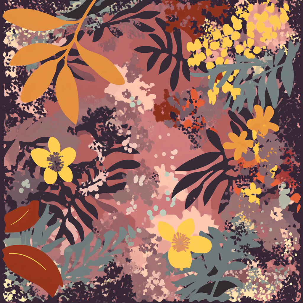 Blumige Muster Mit Blatter Und Blumen | Boho Eklektisch | Einrichtungsstile