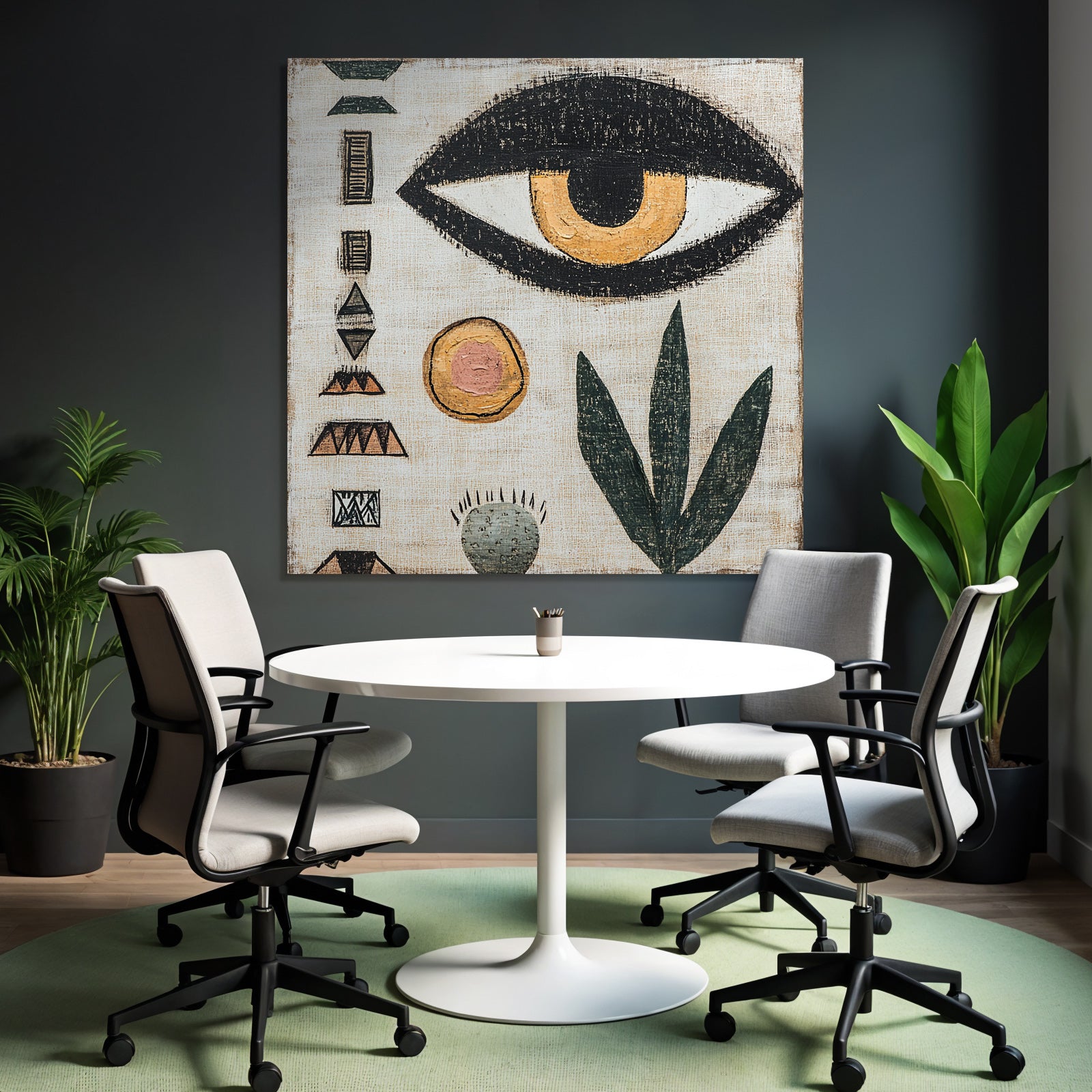 Kunst Geometrische Formen Auge Pflanzen Motive