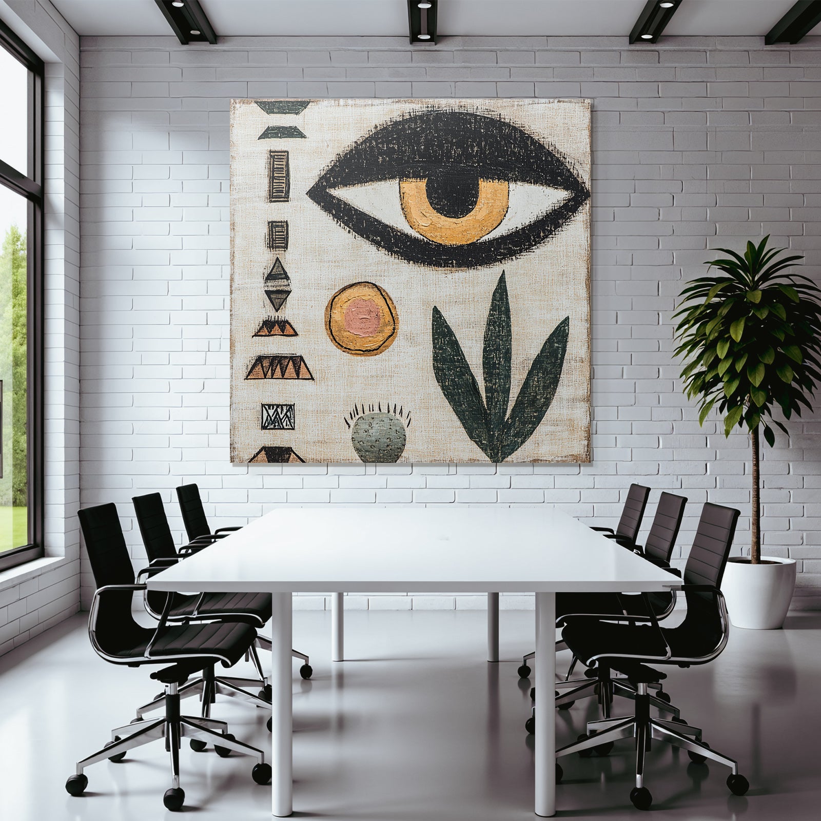 Kunst Geometrische Formen Auge Pflanzen Motive