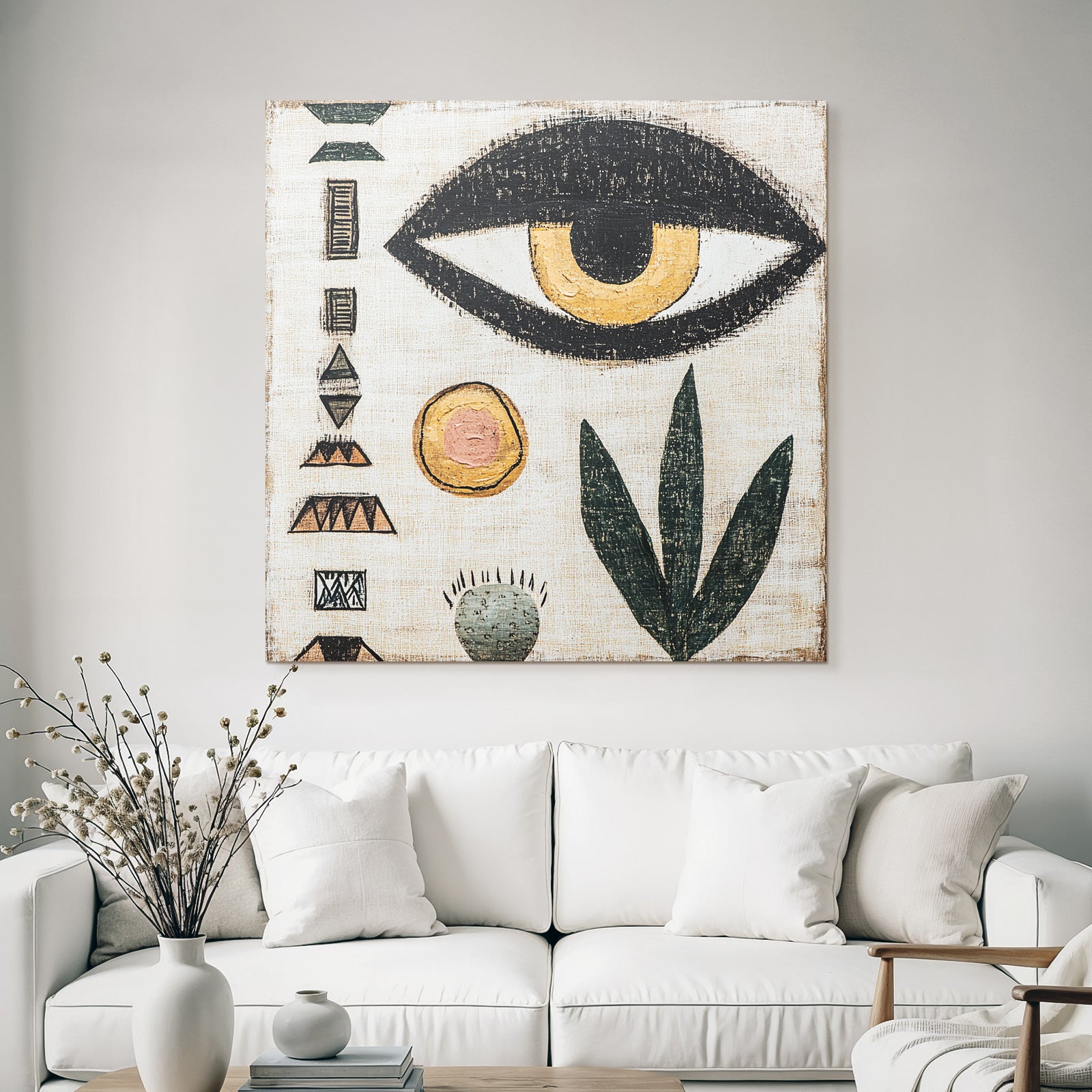 Kunst Geometrische Formen Auge Pflanzen Motive