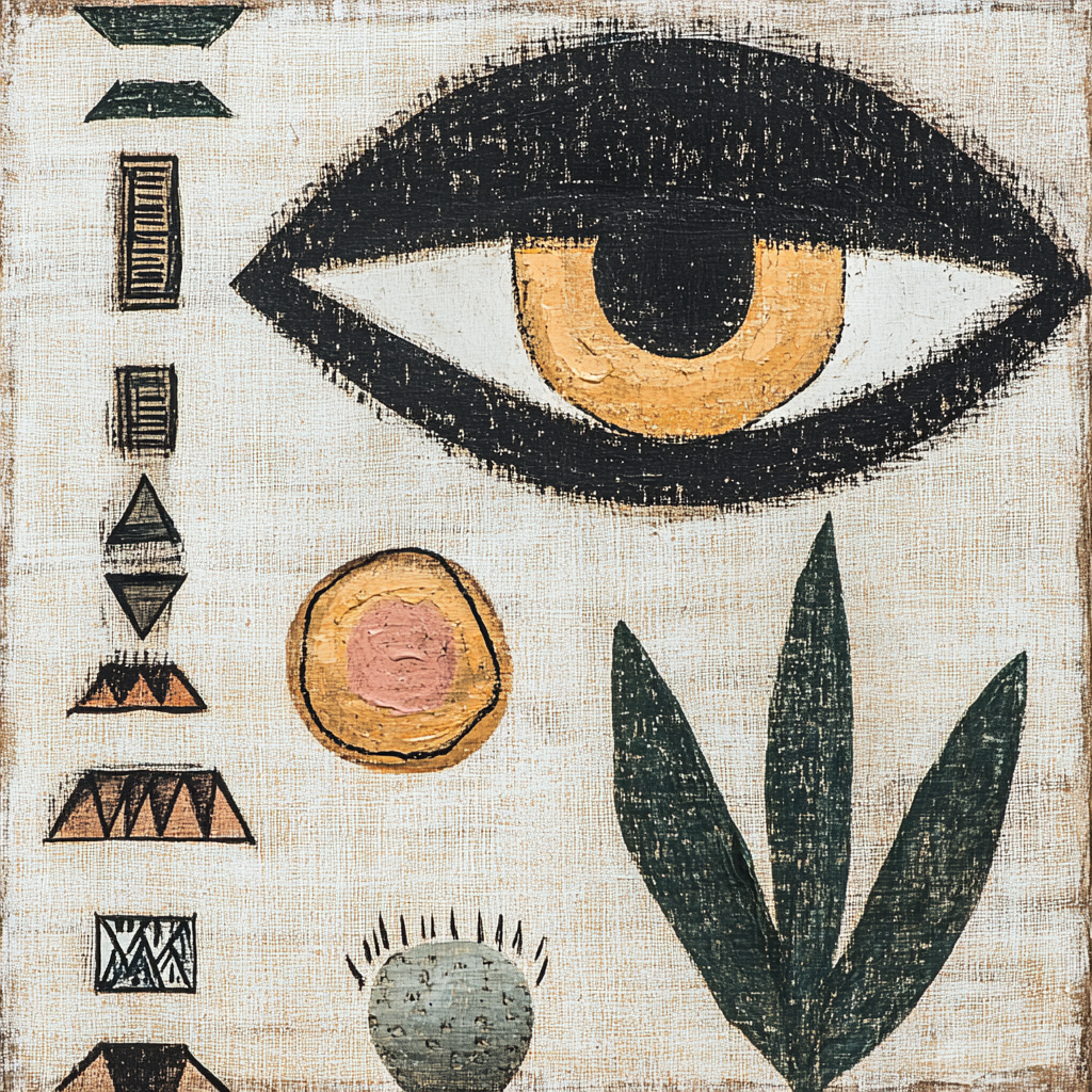 Kunst Geometrische Formen Auge Pflanzen Motive | Boho Eklektisch | Einrichtungsstile
