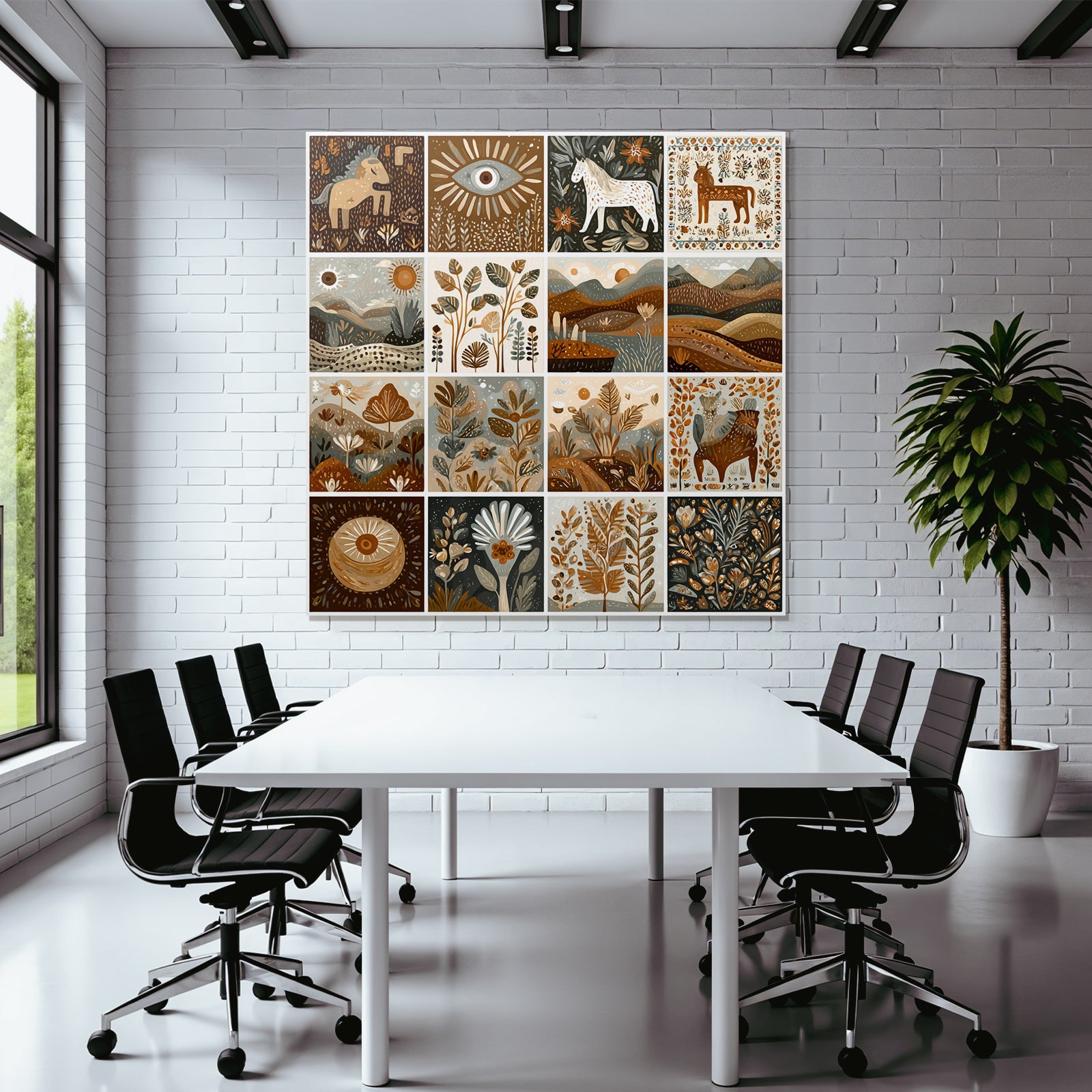 Natur Collage Illustrationen Erdtoene