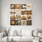 Natur Collage Illustrationen Erdtoene