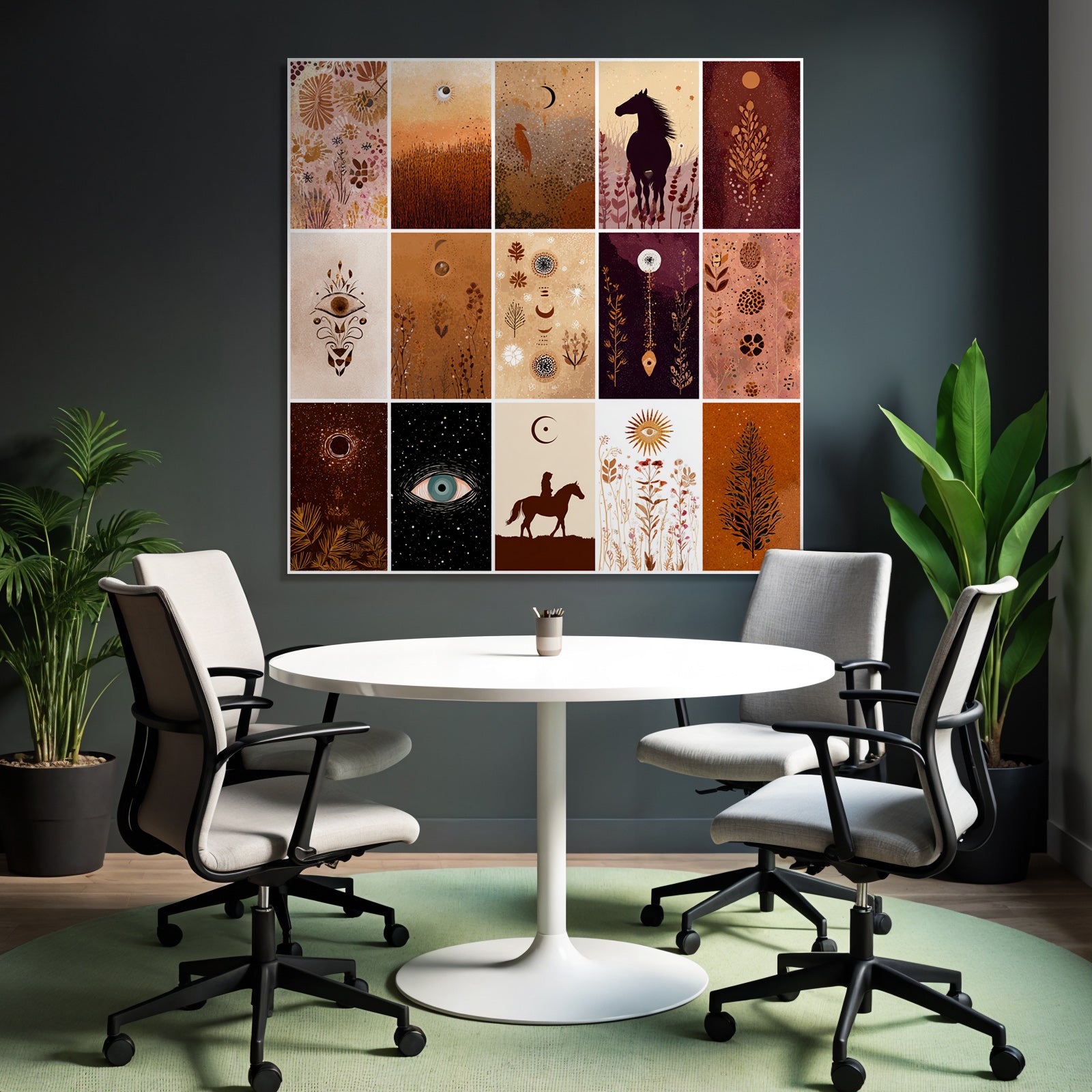 Natur Designs Blumen Monde Sterne Tiere Pferd