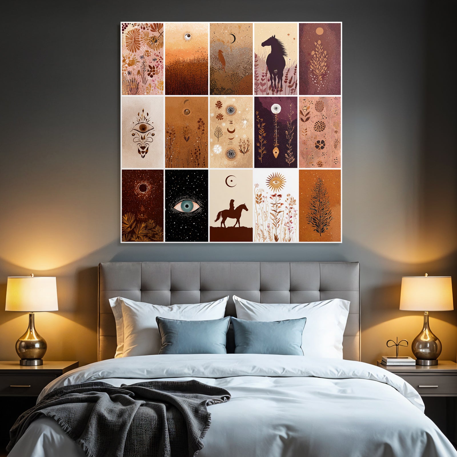 Natur Designs Blumen Monde Sterne Tiere Pferd