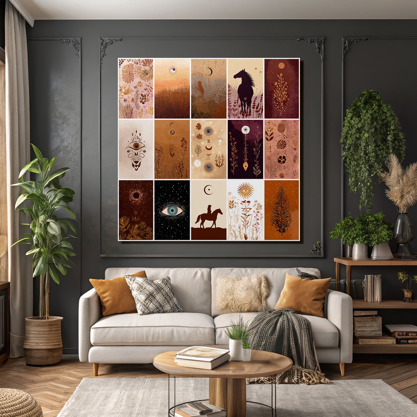 Natur Designs Blumen Monde Sterne Tiere Pferd