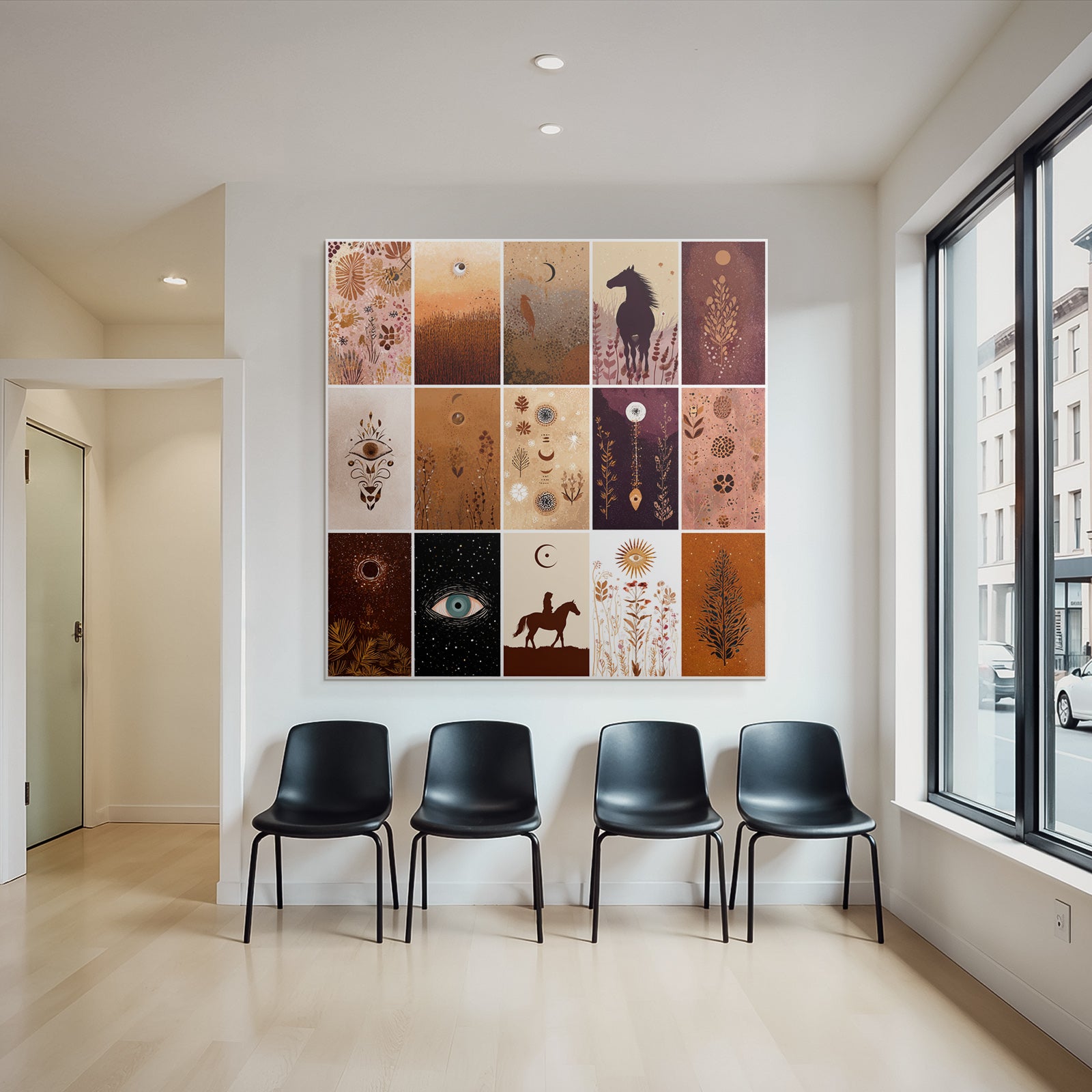 Natur Designs Blumen Monde Sterne Tiere Pferd