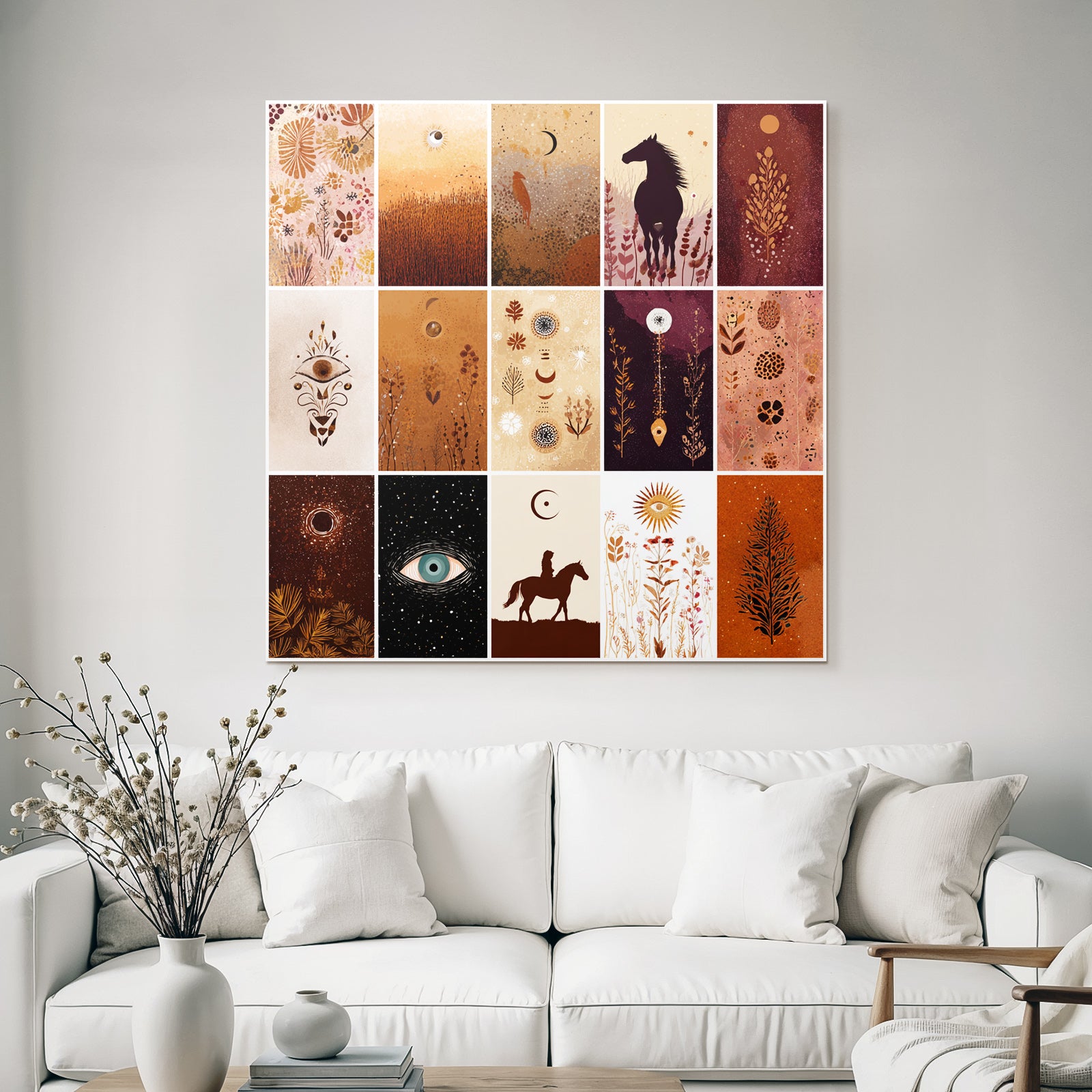 Natur Designs Blumen Monde Sterne Tiere Pferd
