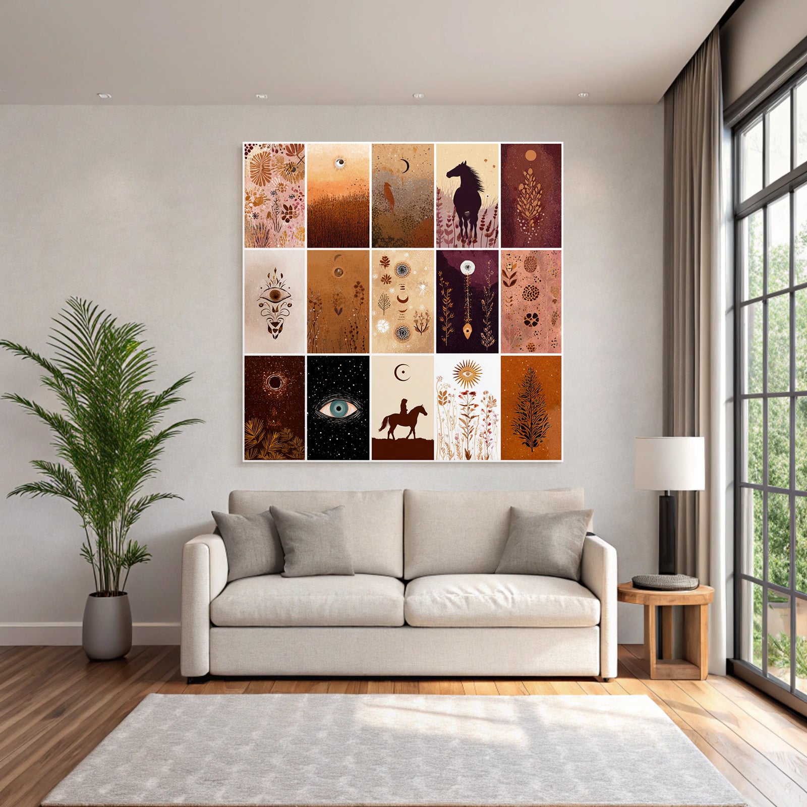 Natur Designs Blumen Monde Sterne Tiere Pferd