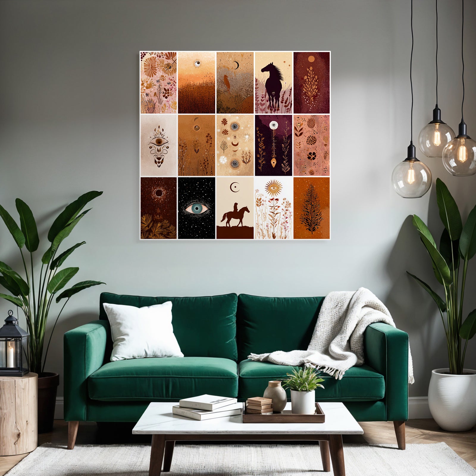 Natur Designs Blumen Monde Sterne Tiere Pferd