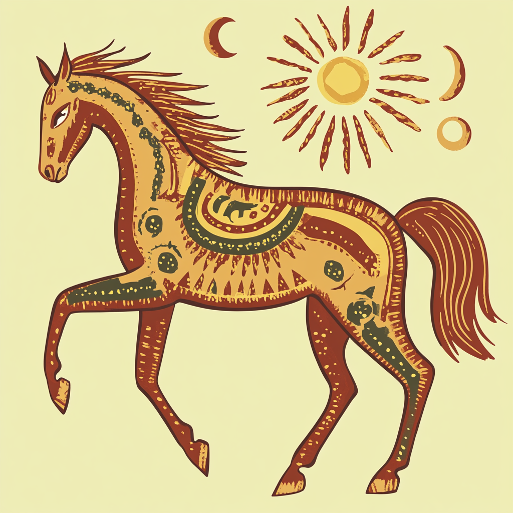 Pferd Mit Sonne Und Mond | Boho Eklektisch | Einrichtungsstile