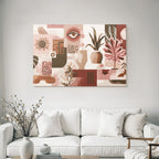 Kunst Pink Braun Beige Collage