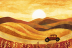 Sonne Vintage Auto Auf Winding Road | Boho Eklektisch | Einrichtungsstile