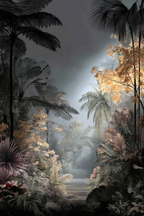 Dichte Tropische Pflanzen Landschaft Nebel Jpg | Grandeur Chic | Einrichtungsstile