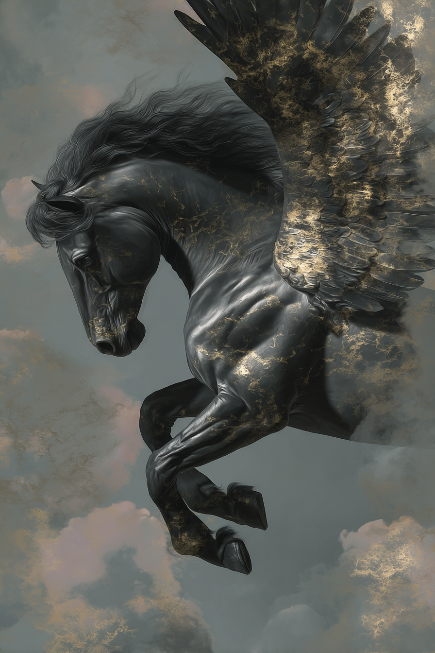 Gefluegeltes Pferd Vor Himmel | Grandeur Chic | Einrichtungsstile