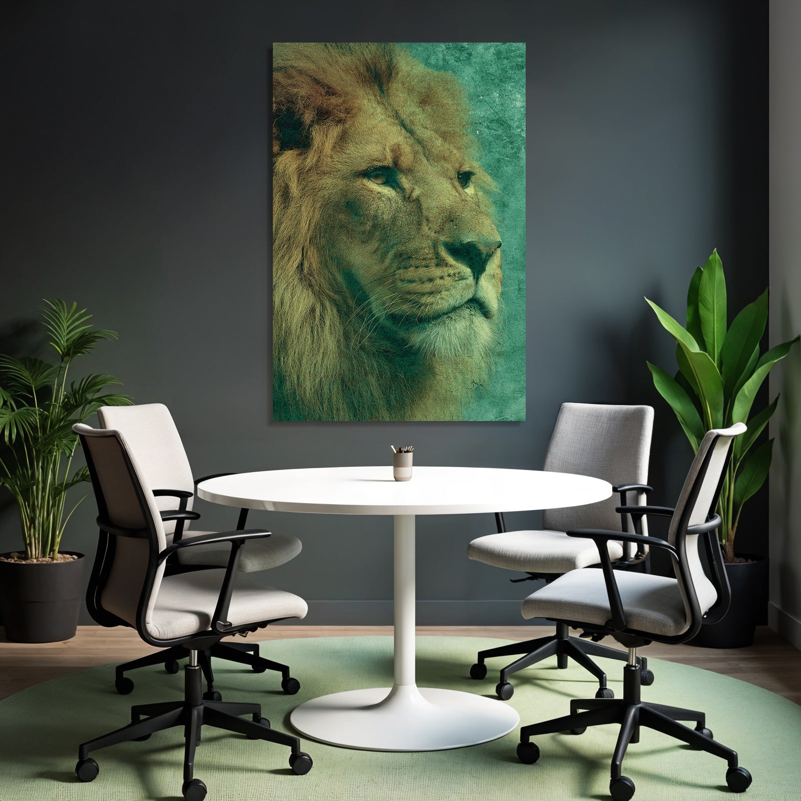 Nahaufnahmeportrait Eines Loewen