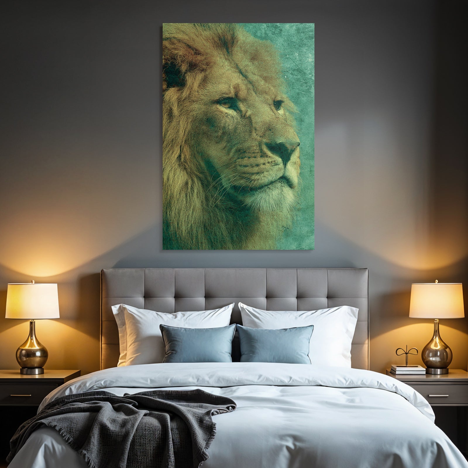 Nahaufnahmeportrait Eines Loewen