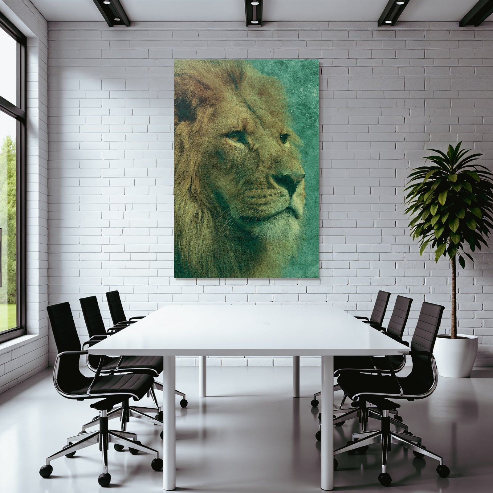 Nahaufnahmeportrait Eines Loewen