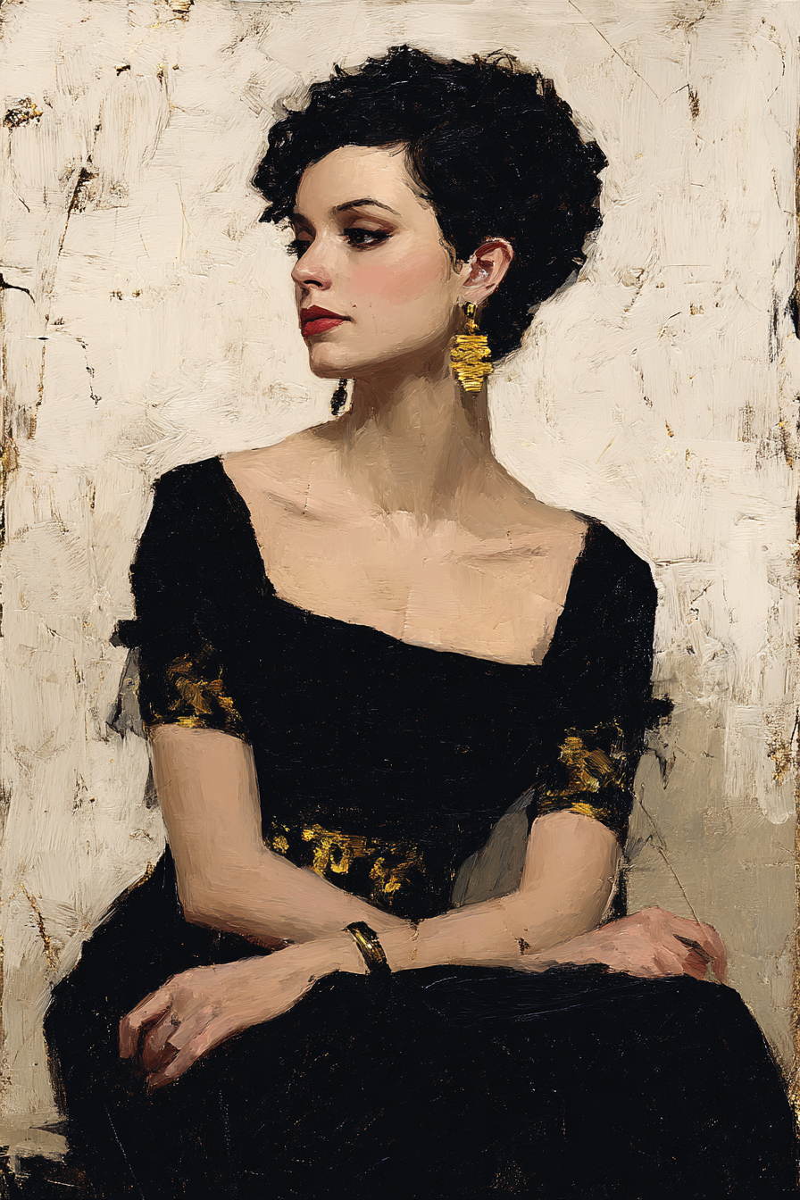 Portrait Der Frau Mit Eleganten Zuegen Und Kunstvollen Details | Grandeur Chic | Einrichtungsstile