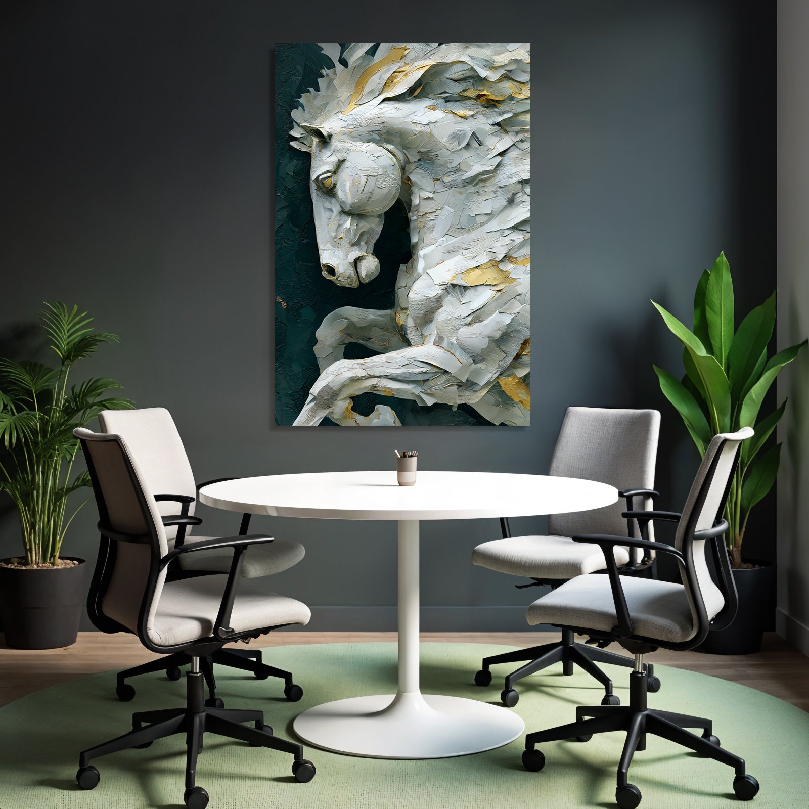 Stilisierte Darstellung Eines Pferdes Digital Kunst