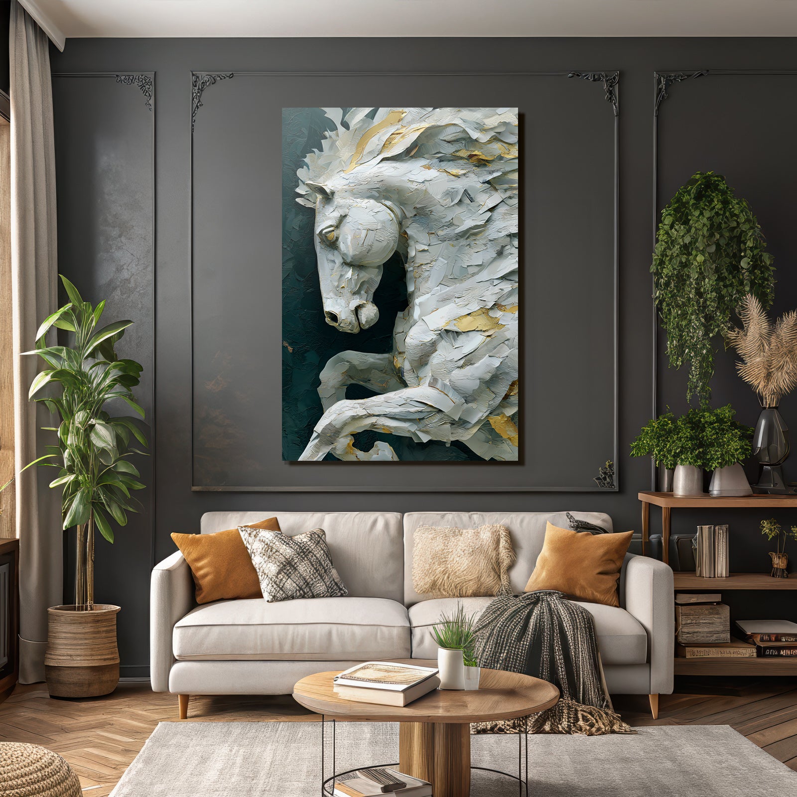 Stilisierte Darstellung Eines Pferdes Digital Kunst