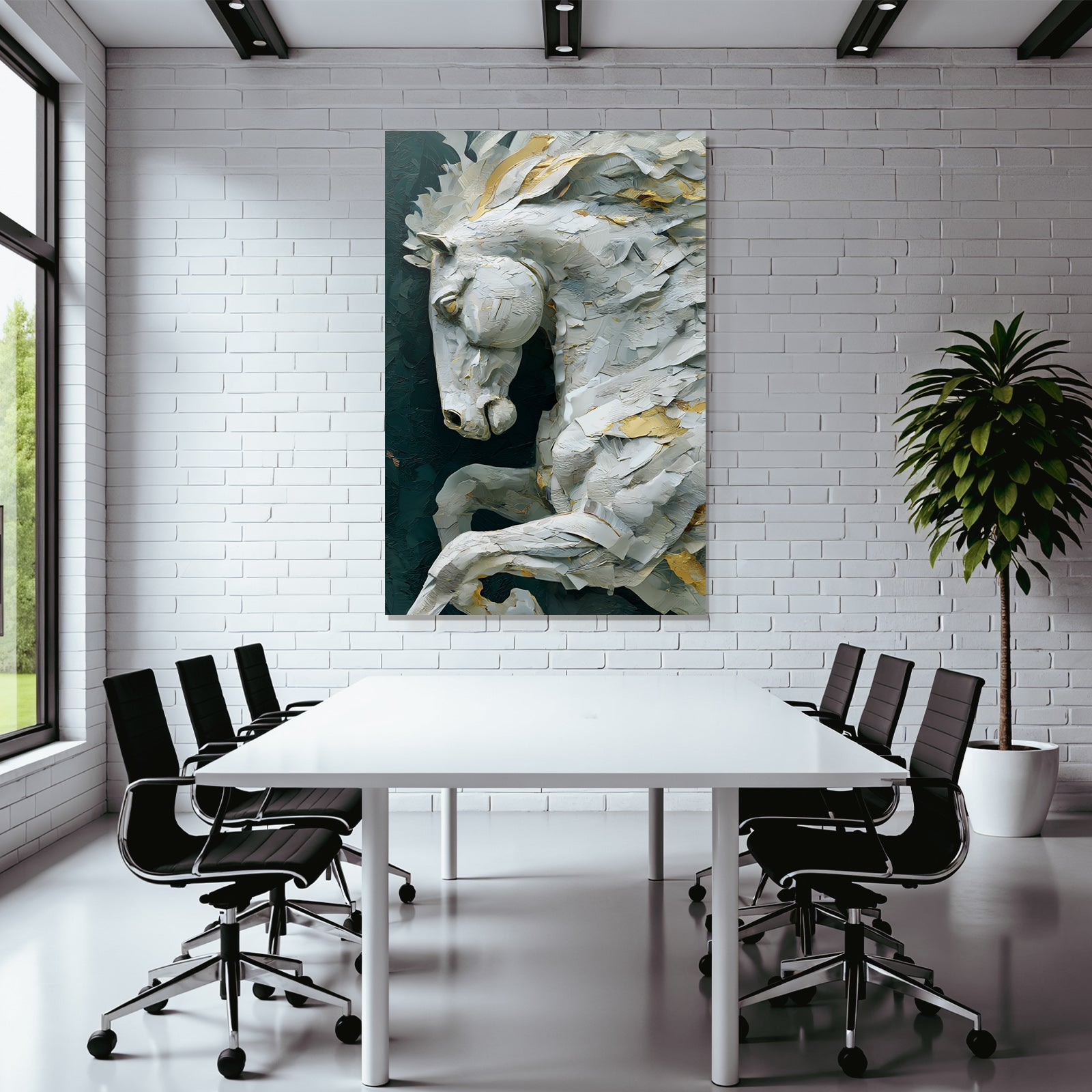 Stilisierte Darstellung Eines Pferdes Digital Kunst