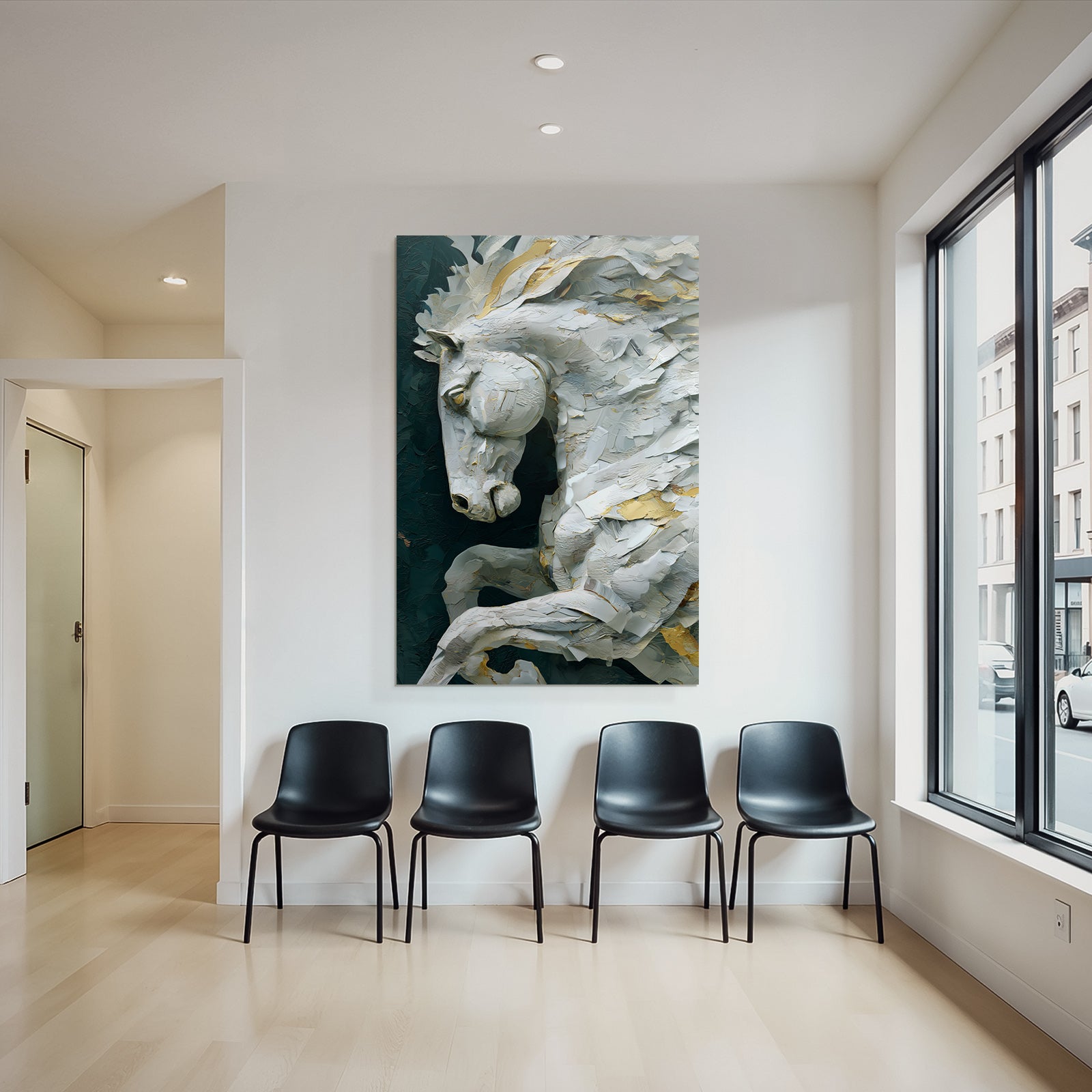 Stilisierte Darstellung Eines Pferdes Digital Kunst
