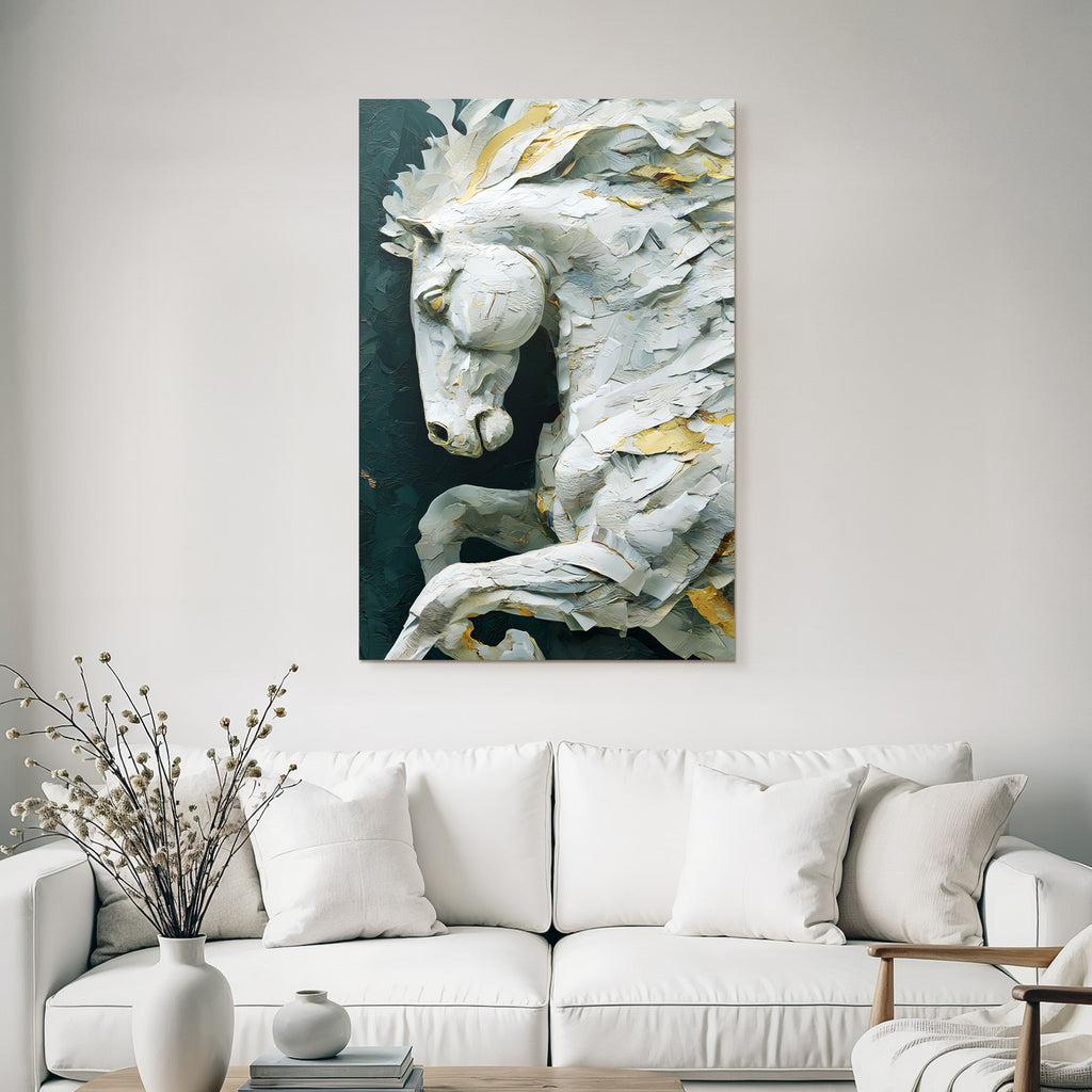 Stilisierte Darstellung Eines Pferdes Digital Kunst