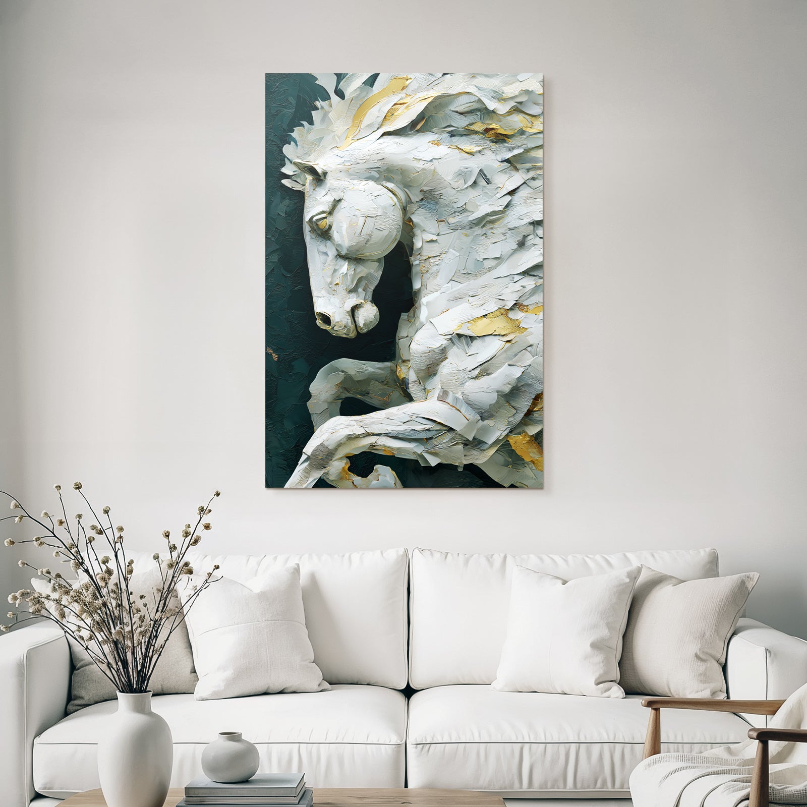 Stilisierte Darstellung Eines Pferdes Digital Kunst