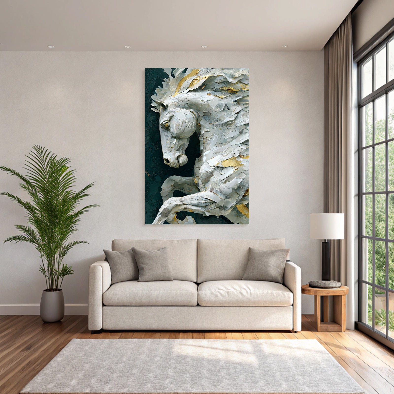 Stilisierte Darstellung Eines Pferdes Digital Kunst
