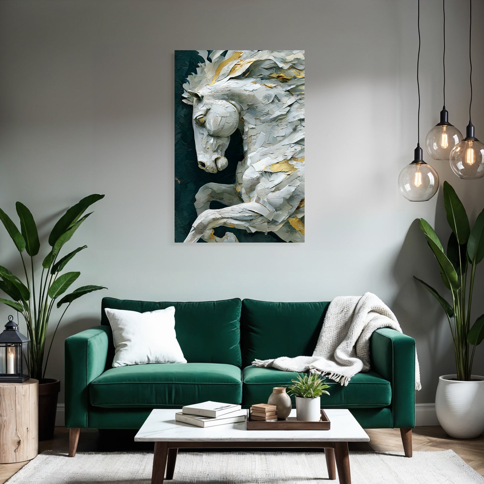 Stilisierte Darstellung Eines Pferdes Digital Kunst