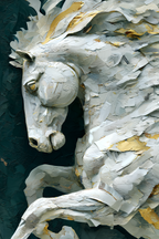 Stilisierte Darstellung Eines Pferdes Digital Kunst | Grandeur Chic | Einrichtungsstile