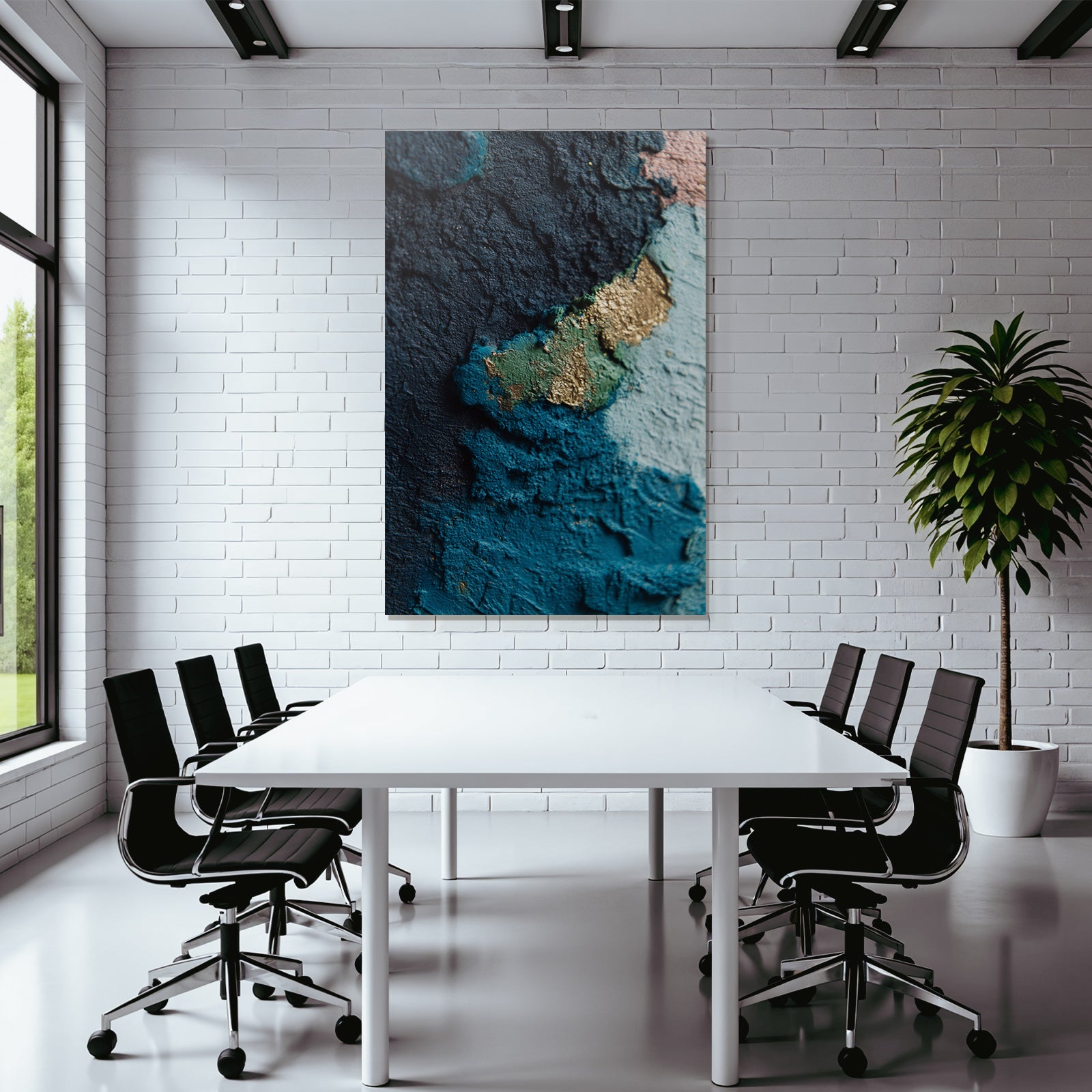 Strukturierte Oberflaeche Mit Farben Blau Gruen Gold