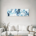 Abstracte Kunst Mit Blau Weiss Und Grau