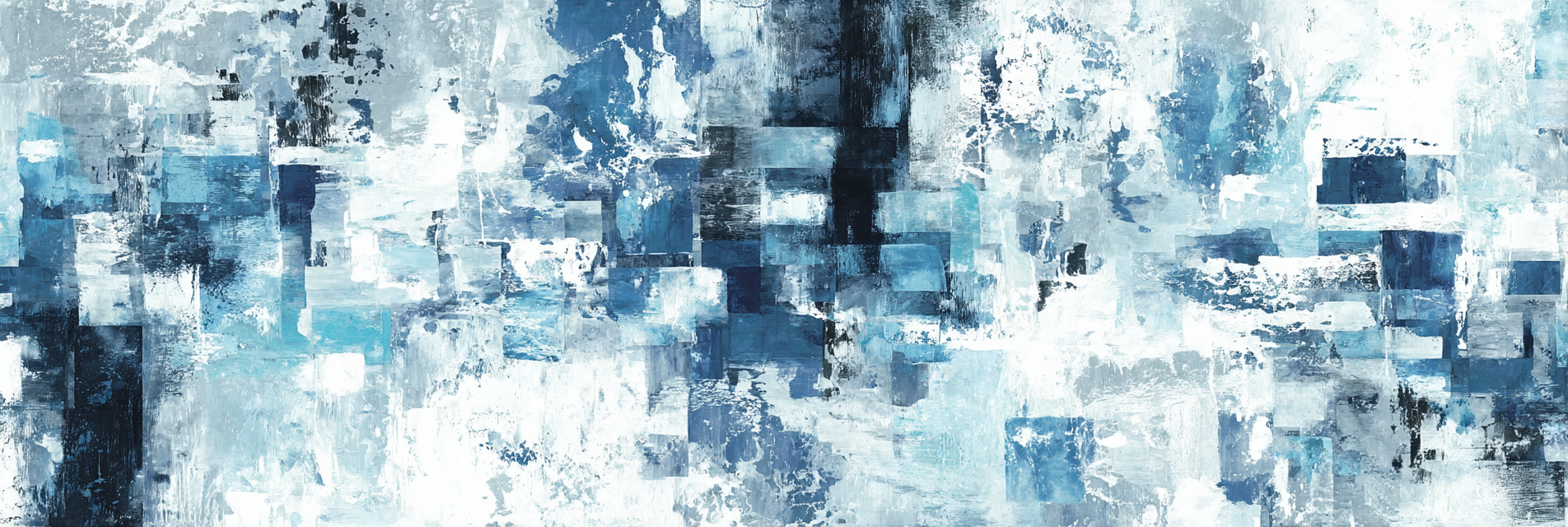 Abstracte Kunst Mit Blau Weiss Und Grau | Grandeur Chic | Einrichtungsstile