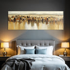 Abstrakte Malerei Stadtlandschaft Braun Beige Gruen