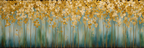 Abstraktes Blumen Gemaelde Gold Weiss Blau | Grandeur Chic | Einrichtungsstile