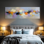 Abstract painting different colors and shapes
