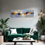 Abstract painting different colors and shapes