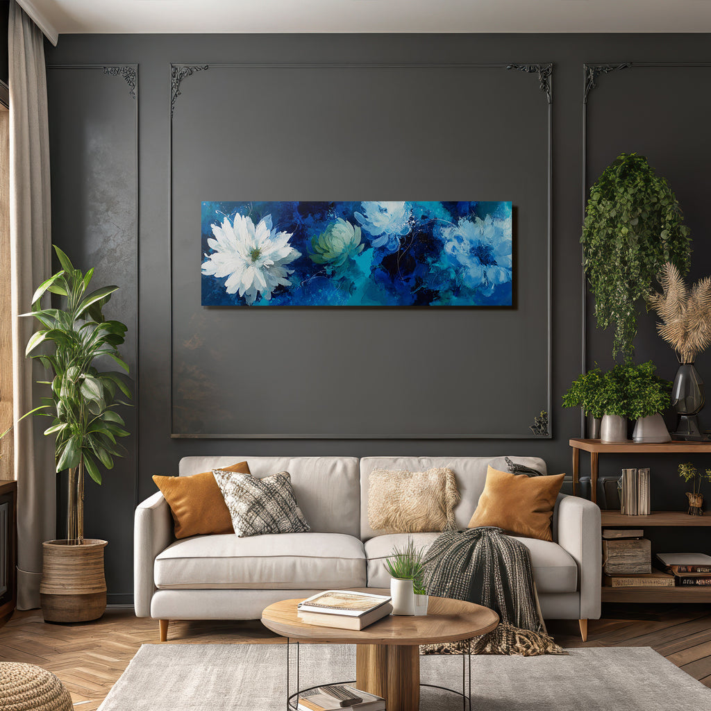 Blumen Vor Blauem Hintergrund