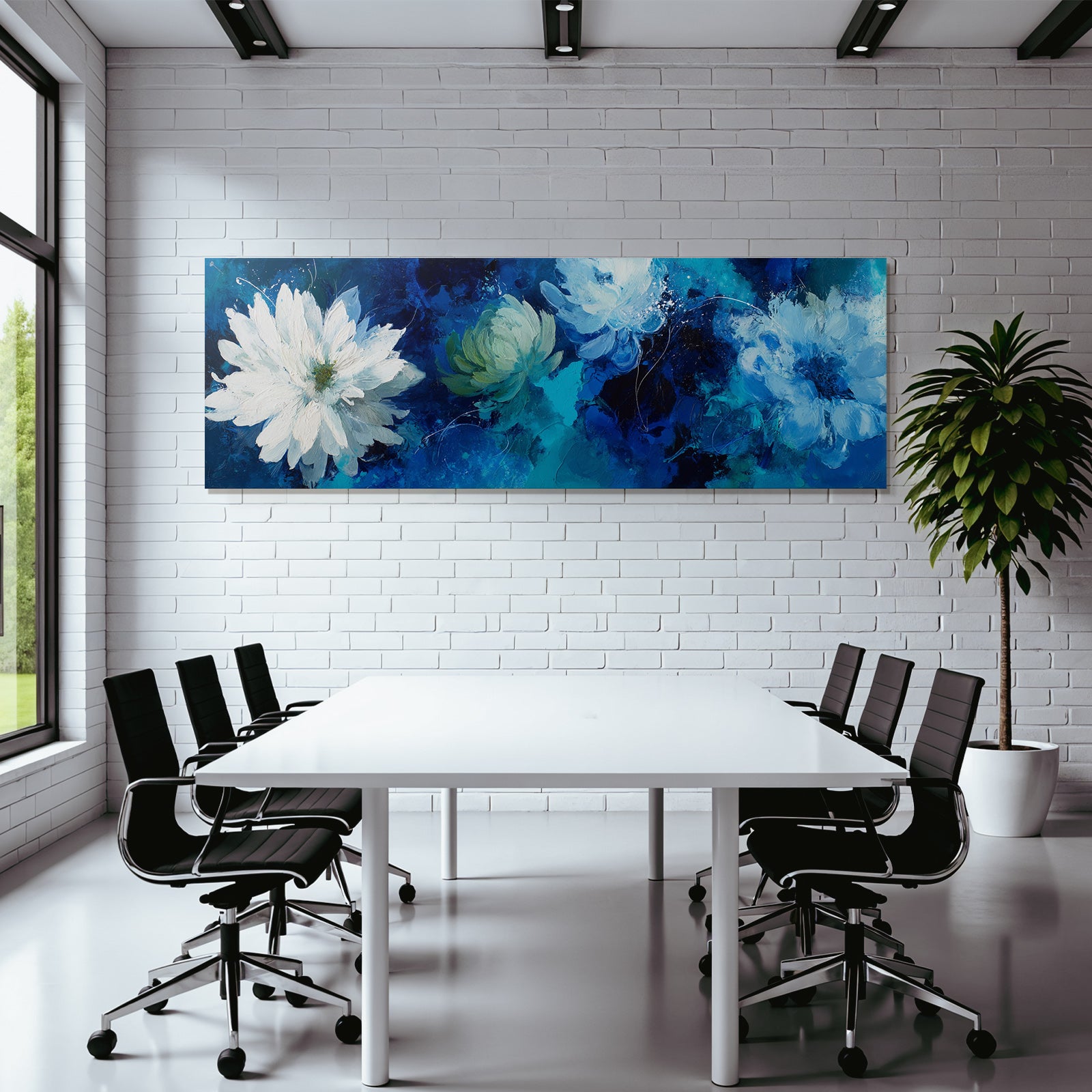 Blumen Vor Blauem Hintergrund