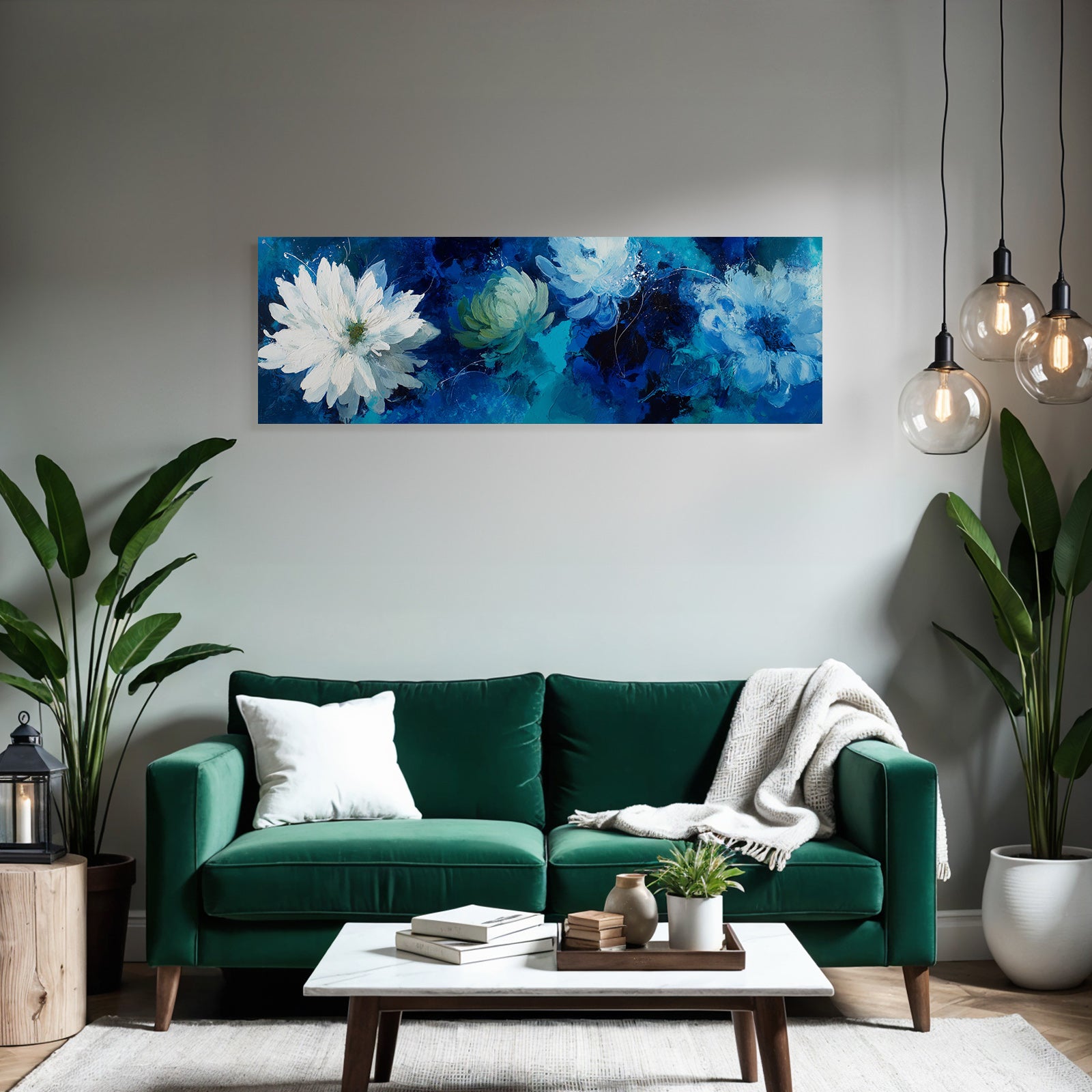 Blumen Vor Blauem Hintergrund