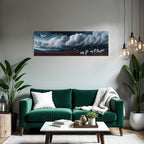 Dramatische Landschaft Mit Pferden Und Reitern