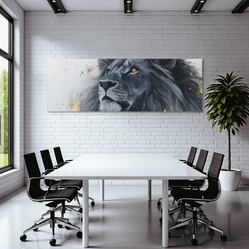 Nahaufnahme Eines Lions Gesetzte Hintergrund